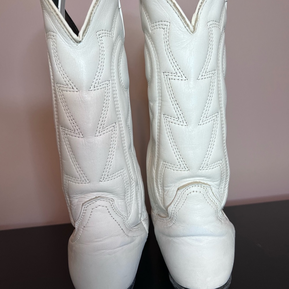 Vittorio Ricci White Cowgirl Boots 6M - Picture 3 of 16